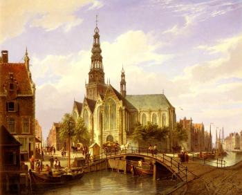 Cornelis Christiaan Dommelshuizen : A Capriccio View Of Amsterdam